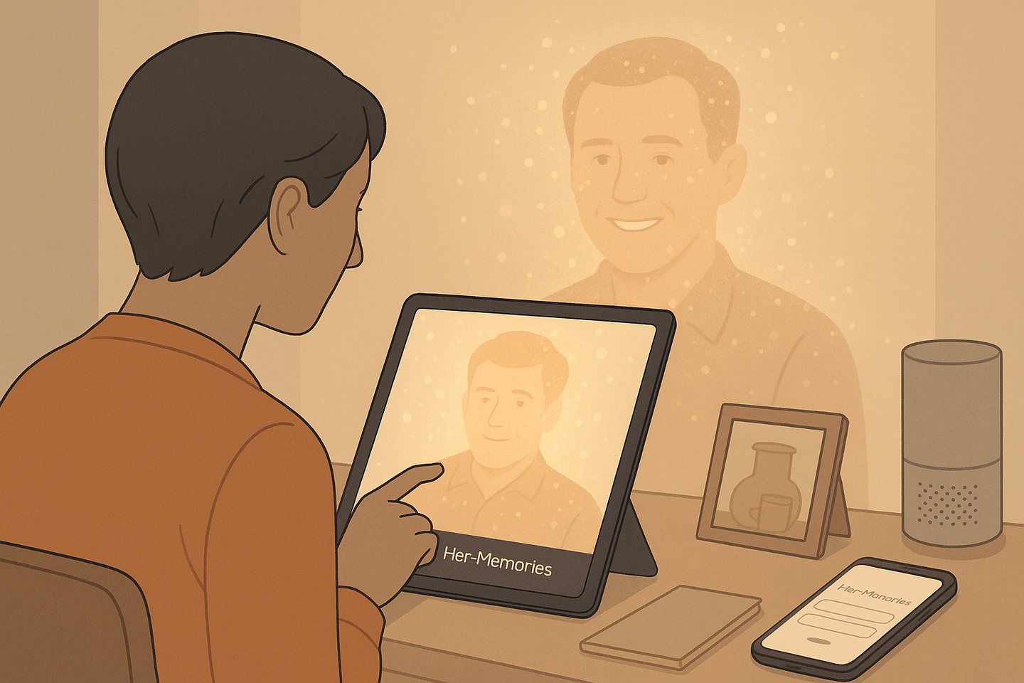 Le visage du double numérique répond en vidéo