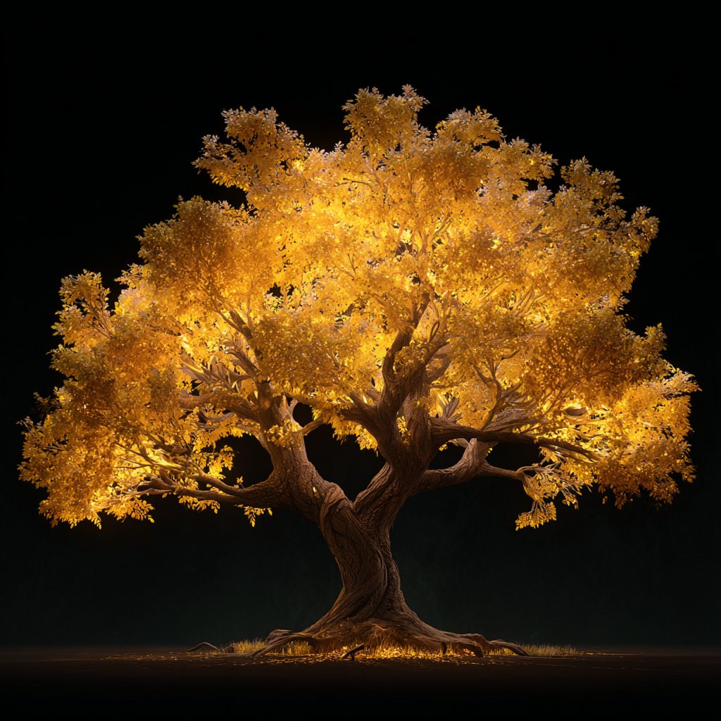 A golden tree, symbol of the legacy passed on
